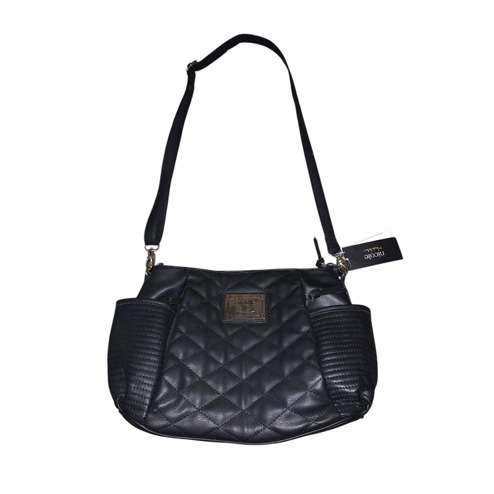 Nicole Miller Purse New. Black-Leather